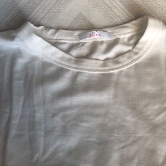 Wink Let’s Flamingo Loose Fitting  White Tank Top - Picture 3 of 6